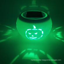 Pumpkin Ceramic Solar Lawn Lamp